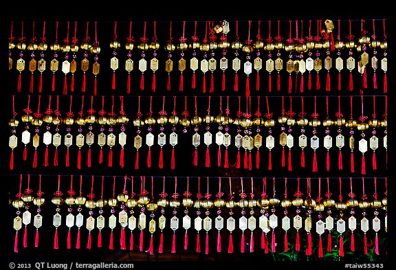Blessing wind chimes, Wen Wu temple. Sun Moon Lake, Taiwan