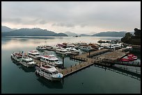 Shueishe Pier, early morning. Sun Moon Lake, Taiwan (color)