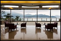 Lakeside hotel lobby. Sun Moon Lake, Taiwan ( color)