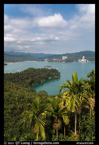 Shueishe Village across lake. Sun Moon Lake, Taiwan