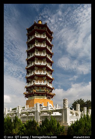 Tsen Pagoda tower. Sun Moon Lake, Taiwan