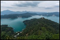 Lake seen from Tsen Pagoda. Sun Moon Lake, Taiwan (color)