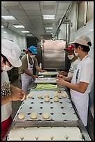 Workers in dumpling bakery. Lukang, Taiwan (color)