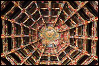 Plafond ceiling detail, Longshan Temple. Lukang, Taiwan (color)