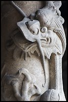 Detail of carved dragon, Longshan Temple. Lukang, Taiwan ( color)