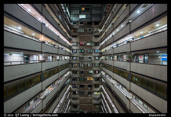 Inside of high rise building. Taipei, Taiwan (color)