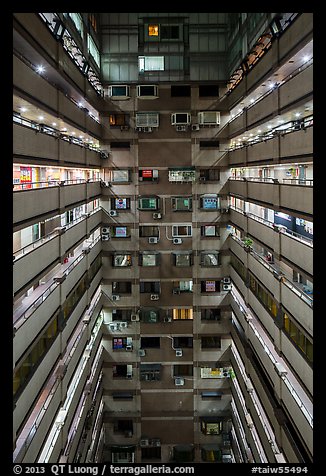 Atrium of high rise building. Taipei, Taiwan (color)