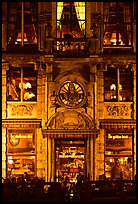 La Chaloupe d'or tavern, former tailors guild house, Grand Place, night. Brussels, Belgium (color)