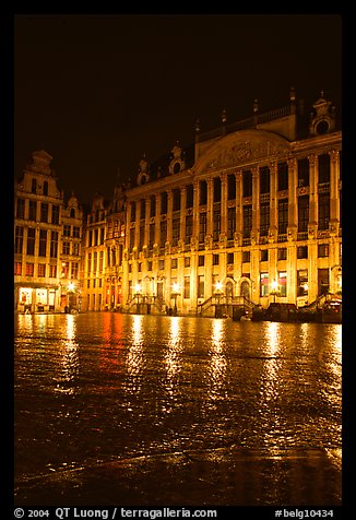 Grand Place at night. Brussels, Belgium (color)