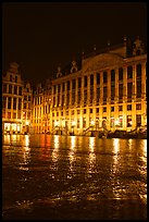 Grand Place at night. Brussels, Belgium (color)