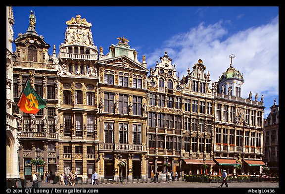 Guildhalls, Grand Place. Brussels, Belgium (color)