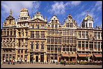 Baroque Guild houses, Grand Place. Brussels, Belgium (color)