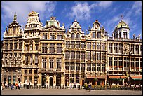 Baroque Guild houses, Grand Place. Brussels, Belgium (color)