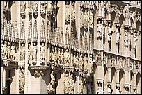 Detail of the gothic town hall facade. Brussels, Belgium
