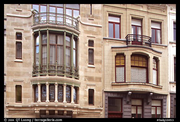 Hotel Tassel, an Art Nouveau townhouse. Brussels, Belgium (color)