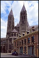 Notre Dame Cathedral, in romanesque style. Tournai, Belgium (color)