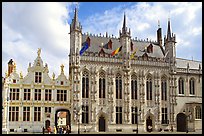 Stadhuis, Belgium's oldest town hall. Bruges, Belgium (color)