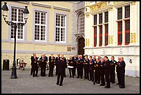 Choir singing on the Burg. Bruges, Belgium