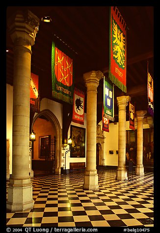 Entrance hall of the Stadhuis. Bruges, Belgium