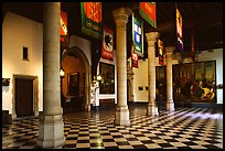 Entrance hall of the town hall. Bruges, Belgium ( color)