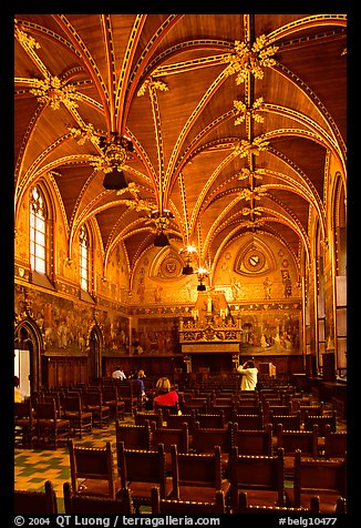 Gotische Zaal of the Stadhuis. Bruges, Belgium (color)