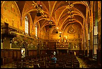 Gothic Hall of the town hall. Bruges, Belgium (color)