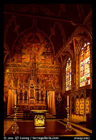 Upper Chapel of the Heilig-Bloedbasiliek (Basilica of Holy Blood). Bruges, Belgium (color)