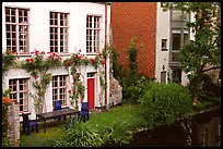 Houses by the canal. Bruges, Belgium (color)