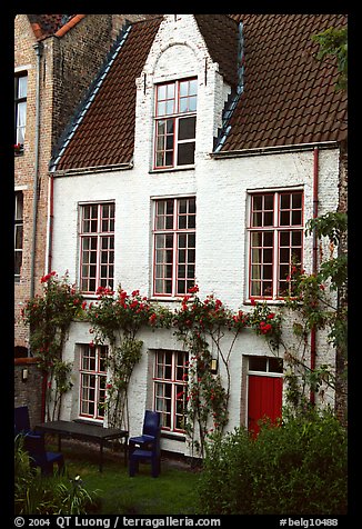 House by the canal. Bruges, Belgium (color)