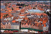 View of the town from the belfry. Bruges, Belgium (color)