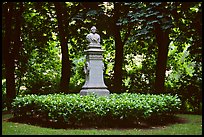 Statue in a park. Bruges, Belgium