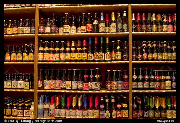 Beer bottles. Bruges, Belgium (color)