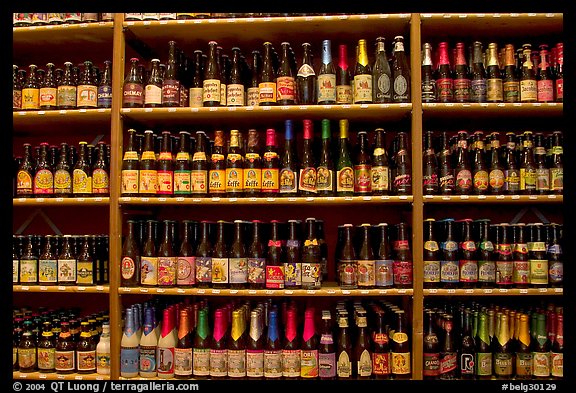 Beer bottles. Bruges, Belgium