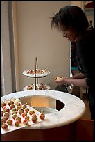 Strawberry dipped in chocolate. Brussels, Belgium