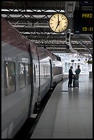 High speed train in the station. Brussels, Belgium (color)