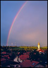 Rainbow over Nesselwang. Bavaria, Germany