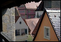 Rooftops seen from the Ramparts. Rothenburg ob der Tauber, Bavaria, Germany ( color)