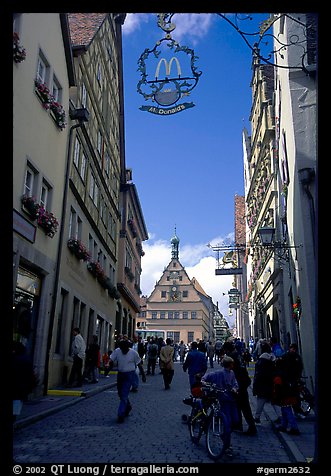 Mac Donalds, medieval style. Rothenburg ob der Tauber, Bavaria, Germany (color)