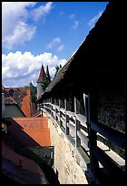 The well preserved ramparts. Rothenburg ob der Tauber, Bavaria, Germany (color)