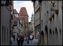 Old street. Rothenburg ob der Tauber, Bavaria, Germany