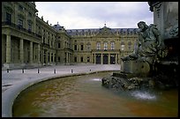 Fountain in front of the Residenz. Wurzburg, Bavaria, Germany ( color)