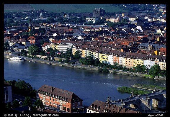 The Main River. Wurzburg, Bavaria, Germany (color)