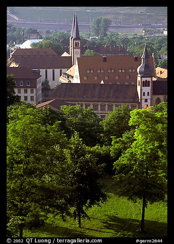 View from Festung Marienberg (citadel). Wurzburg, Bavaria, Germany (color)