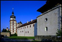 Marienkapelle (Church of Marie) and Festung Marienberg (citadel). Wurzburg, Bavaria, Germany