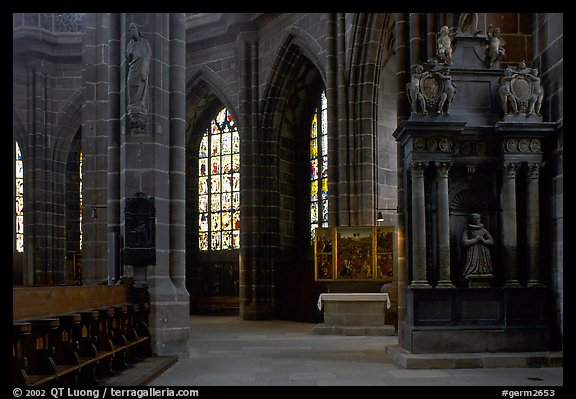 Interior of Sankt Lozenz Kirche. Nurnberg, Bavaria, Germany