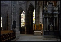 Interior of Sankt Lozenz Kirche. Nurnberg, Bavaria, Germany (color)