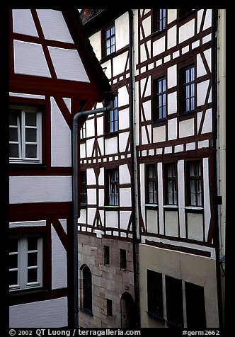 Timbered houses. Nurnberg, Bavaria, Germany