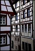 Timbered houses. Nurnberg, Bavaria, Germany