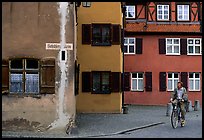 Biker,   Dinkelsbuhl. Bavaria, Germany (color)