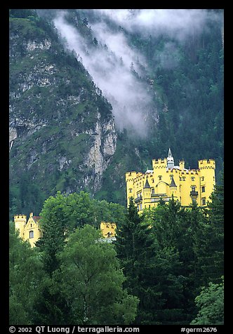 Hohenschwangau, built in 1832 for Maximillien II, King Ludwig's father. Bavaria, Germany (color)